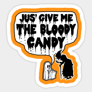 Bloody Halloween Candy Sticker